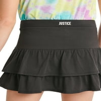 Justice Girls svakodnevno fave dvostruke rufffle pletene suknje, veličine xs-xlp
