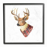 Stupell Industries Funny kaput modni jelen životinjski akvarel slikanje uokvireno giclee teksturalno umjetnost