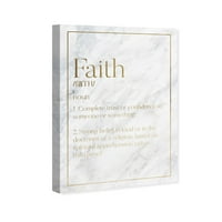 Wynwood Studio tipografija i Citati Wall Art Canvas Prints 'Faith Typography' Inspirativni citati i izreke-zlato