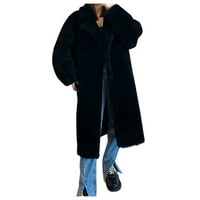 adviicd Sako za ženski kaput zimske čvrste plišane jakne labave jakne sa dugim rukavima Plus Veličina