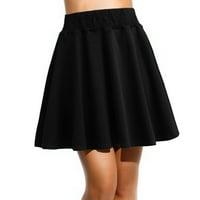 Suknje za žene klasične dnevne elegantne ležerne suknje od pune boje nagnuta dizajna struka mini suknja
