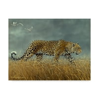 Zaštitni znak likovne umjetnosti 'Leopard hoda' platno umjetnost harro maass
