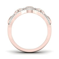 1 5CT TDW Diamond 10k traka od ružičastog zlata i modni prsten za srce