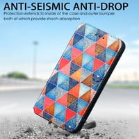 Slučaj za Samsung Galaxy Case, Galaxy A 5G Case Colet Case PU kožna i tvrda RFID Blokiranje tanki trajni