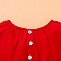 Jaweiw Little Girls casual dvodijelni set odjeće, čvrsti okrugli ovratnik kratkih rukava bluza + prugaste