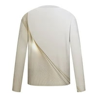 Na prodaju muški pulover košulje dugih rukava okrugla vrata pulover linija 3D ispisana majica bluza, bijela