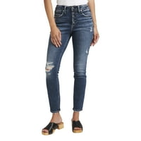 Silver Jeans Co. Ženske uske traperice Avery High Rise, veličine struka 24-36