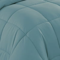 Luksuzni magloviti plavi krevet od 5 komada u torbi down alternativni set za jorgan, Twin