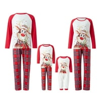 Porodica Treegren Podudaranje pidžamas Božićne PJS zanimak noćni odjeća za spavanje za spavanje dugih