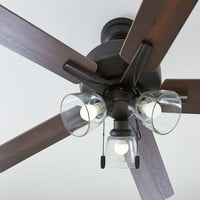 Better Homes & Gardens Bennett 52 bronzani Stropni ventilator, sečivo, svjetlo LED, obrnuti protok zraka