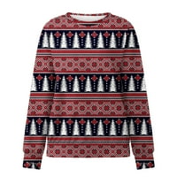 Dugi rukav pulover za žene jesen modni Ombre Tie Dye prugasti Print Crewneck duksevi na klirensu