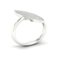 1 4ct TDW dijamant 10kw bijeli Zlatni Markizni oblik klaster modni prsten