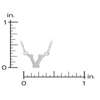 14k žuto zlato klasična Abeceda početna Privjesak Ogrlica, D