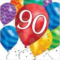 Balon eksplozija 90. rođendanski papir za ručak Broj salveta za goste
