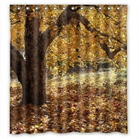 Mohome Yellow Maple lišće staroj stal tuš za tuširanje vodootporne poliesterne tkanine za tuširanje