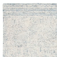 Sažetak Caelestinus Geometrijska prostirka vunene vune, bjelokosti plava, 8 '10'