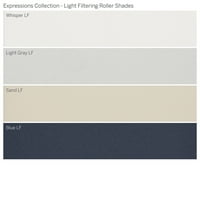 Kolekcija Prilagođenih Izraza, Cordless Light Filtering Roller Shade, Whisper, 3 8 Width 48 Length