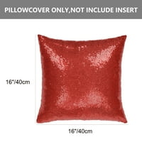 Unique Bargains šljokice dekorativni jastuk za bacanje 16 x16 Crvena