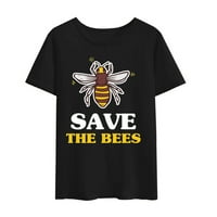 -Hirts za žene ljeto majica za žene Ženska Save the Bee Protecting Animals casual kratkih rukava okrugli