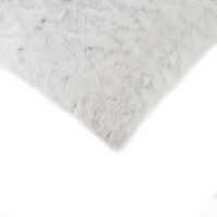 Fau krzno jastuk 18 18 - kristalno van-bijelo