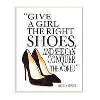 Stupell Industries cipele za modnog dizajnera inspirativna riječ akvarelna zidna ploča Amande Greenwood