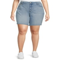 Terra & Sky Ženska plus veličina visokih grešaka Bermuda kratke hlače, 2-pakovanje