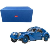 Bugatti tip 57sc atlantic s metalnim žičanim kotačima plavim diecast model automobila autortom