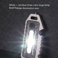 Crveno plavo rame policijsko svjetlo USB C punjiva trepćuća sigurnosna novost rasvjeta lampa za ključeve