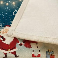 Božićni placemi, ne kliznite za odmor otporan na toplinu s nasmiljnjem GNOME SANTA Snowman Print za ukras