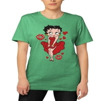 Betty Boop haljina i poljupci grafički Tee