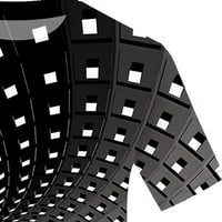 Podplug modni muški 3D štampanje okrugla vrata kratka rukava s kratkim rukavima top bluza