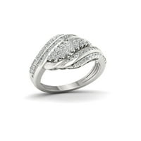 1CT TDW Diamond S sterling srebrni modni prsten
