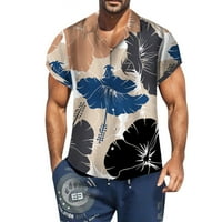 Fsqjgq muns hawian majica 3D ispis casual ljetna bluza vrhova majica s kratkim rukavima muškarci majica