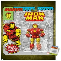 Marvel igračka Vault - Zidni poster Iron Man s pushpinsom, 22.375 34