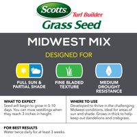 SCOTTS TURF Builder Grass Seme Midwest Mix, lbs