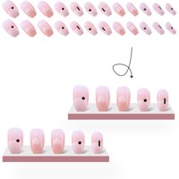 Ružičasti srčani uzorak umjetni nokti popularni trajni pritisak za klizanje za svakodnevno nošenje ukrasa za nokte Jelly ljepilo