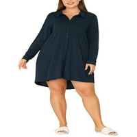 Jedinstvena ponuda ženska spavaćica veće veličine s dugmetom do pidžama odjeća za spavanje