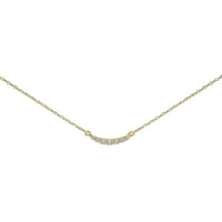 Keepsake Diamond-Accent 10kt žuta zlatna zakrivljena ogrlica , 17