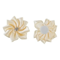 Offray dodatna oprema, kremasti Pinwheel cvijet sa Gem središnjim dodatkom za vjenčanje, kopče za kosu