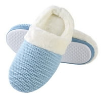 Power Blue Womens Warm zimske papuče Cozy Cable Knit Memory Foam House cipele za cipele sa Fuzzy plišanim