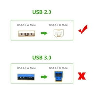 -Geek 6,6ft USB kabl kompatibilan sa HP Deskjet 3050A 3051A 3052A 3055A 3056A 3057A 3059A štampač