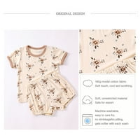 Ljetni komplet odjeće za djecu dječaci Baby Toddler Dječje i haljine kratki rukavi gornji dio i šorc štampani