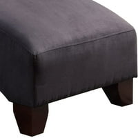 BENZARA Ford-tkanina tapacirana ležaljka sa jastukom, tamno sivom bojom